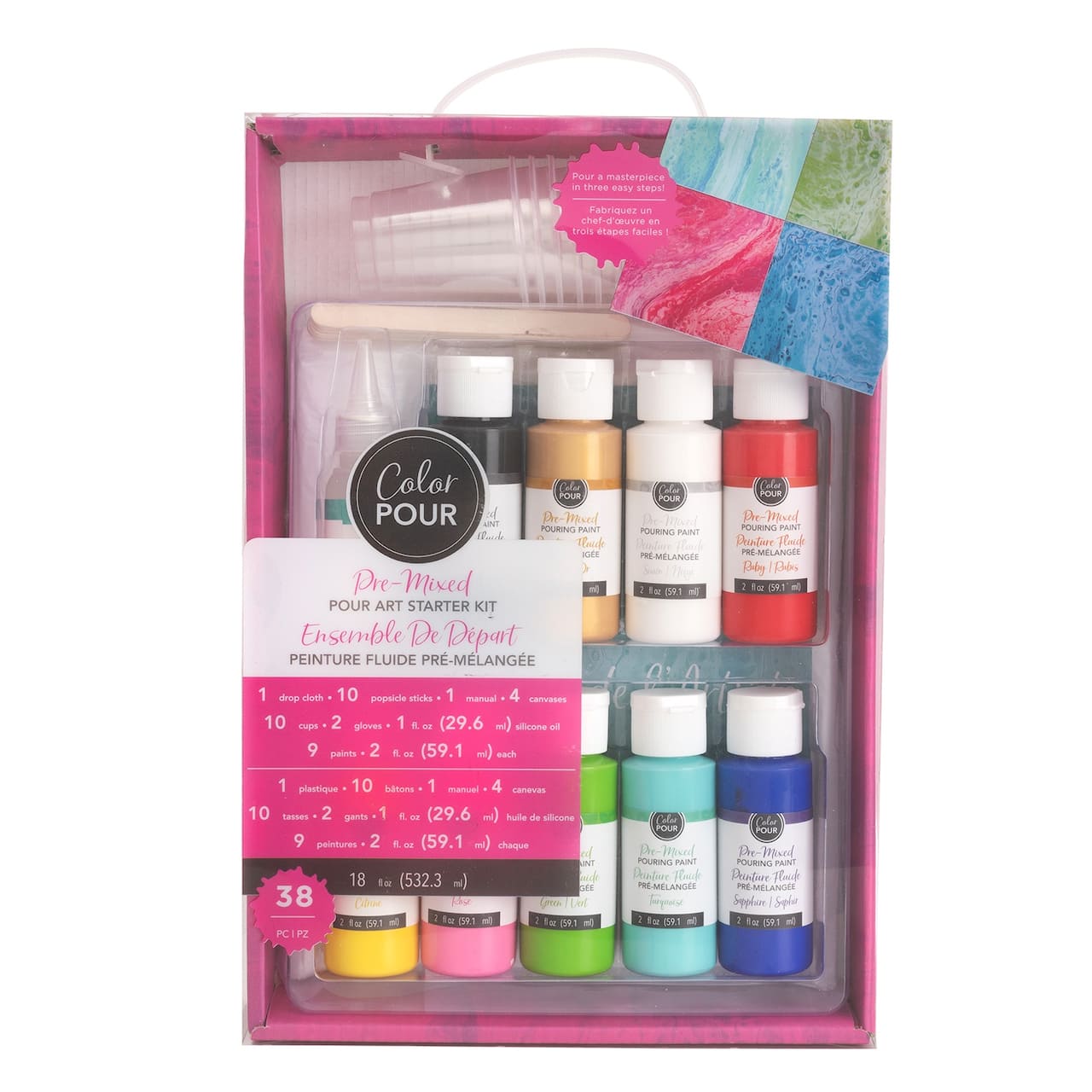 American Crafts™ Color Pour Pre-Mixed Paint Kit, Kit 2